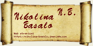 Nikolina Basalo vizit kartica
